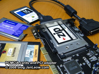 The PCMCIA PC-Card PCI card adapter.
