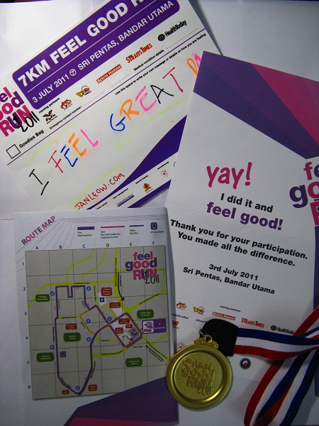 NTV7 Feel Good Run kit, bib and map