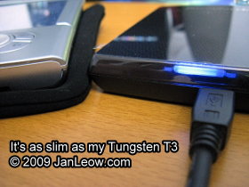 Transcend StoreJet 25F was as slim my Palm Tungsten T3